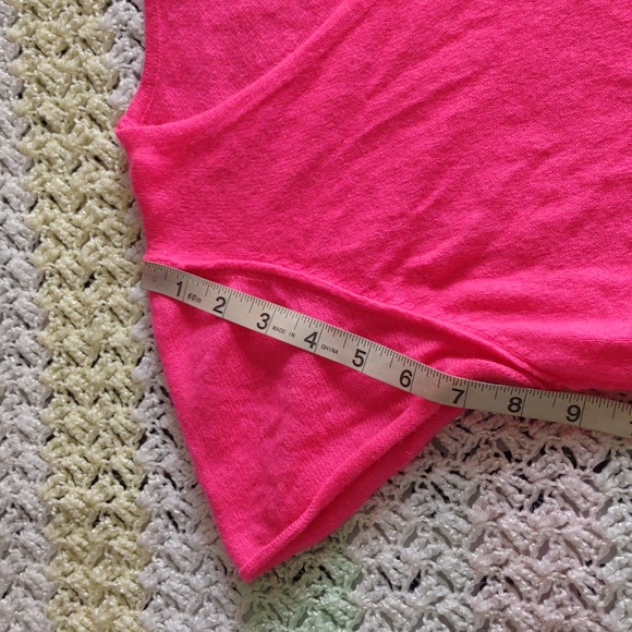 Brodie Cashmere Short Sleeve Sweater Small Pink - Picture 5 of 12